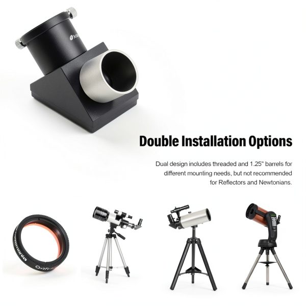 Astromania 1.25" 90° Mirror Diagonal Telescopes-4