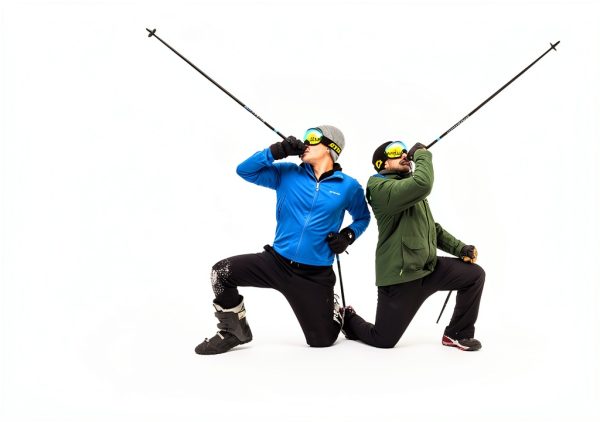 Ski Poles WhiSki Aluminum Integrated Flask-3