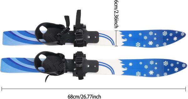 Kids Snow Skis Blue BAIODNB Beginner Ski Set-3