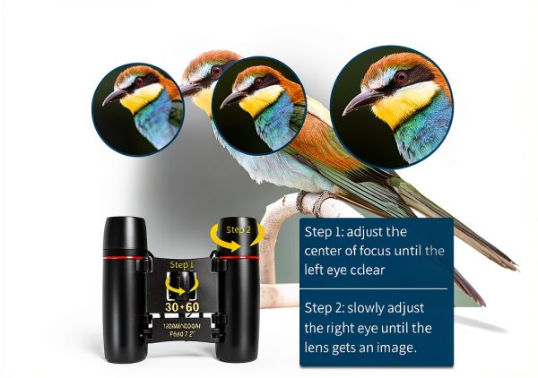 QICBIUD Compact Binoculars 12x Ultra Wide Aluminum-5