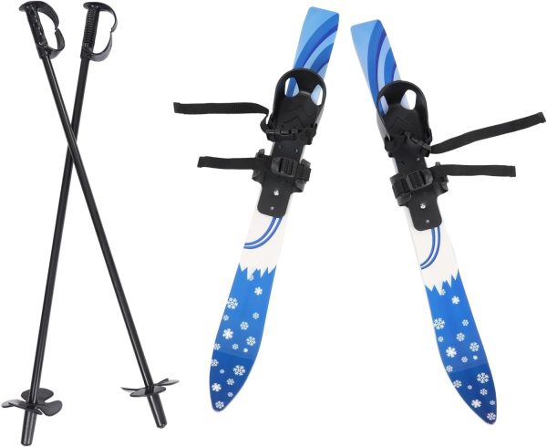 Kids Snow Skis Blue BAIODNB Beginner Ski Set-4