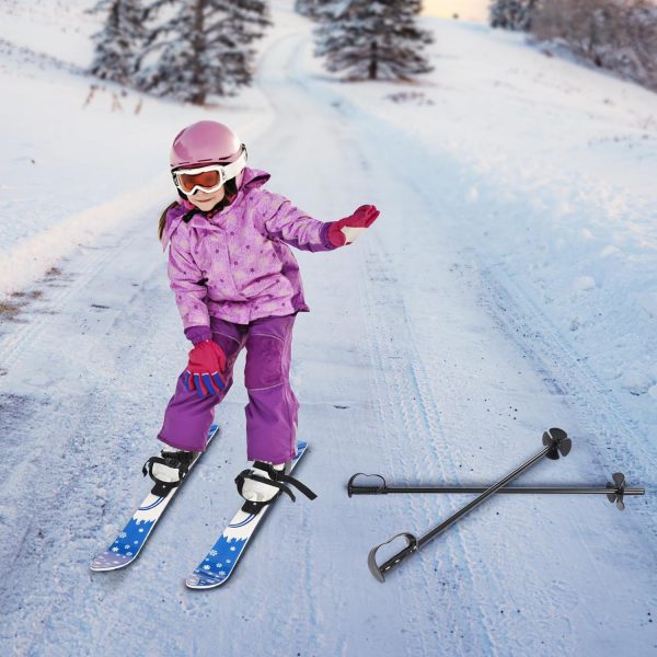 Kids Snow Skis Blue BAIODNB Beginner Ski Set-1