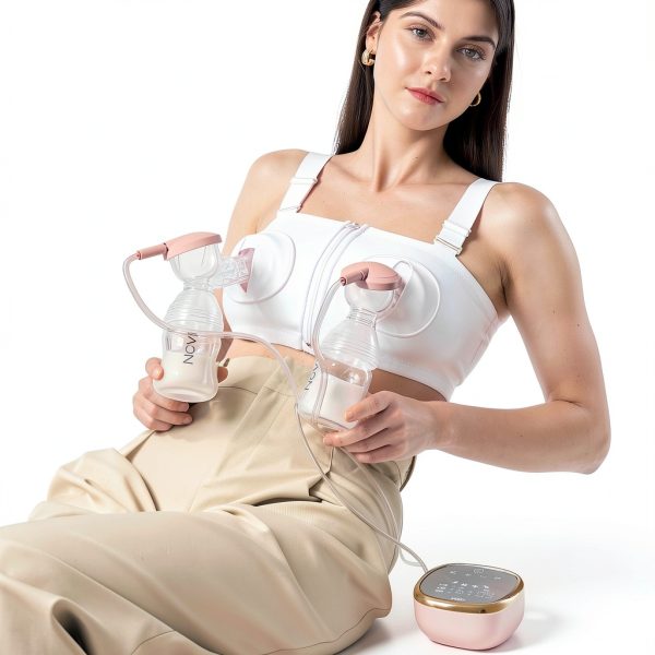NCVI Electric Breast Pump Pink 4400mAh Double Pump-1