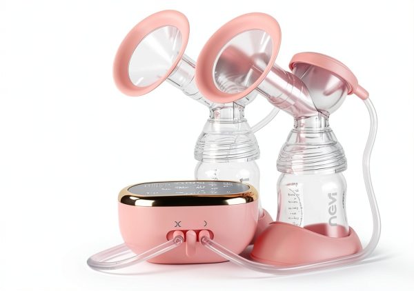 NCVI Electric Breast Pump Pink 4400mAh Double Pump-4