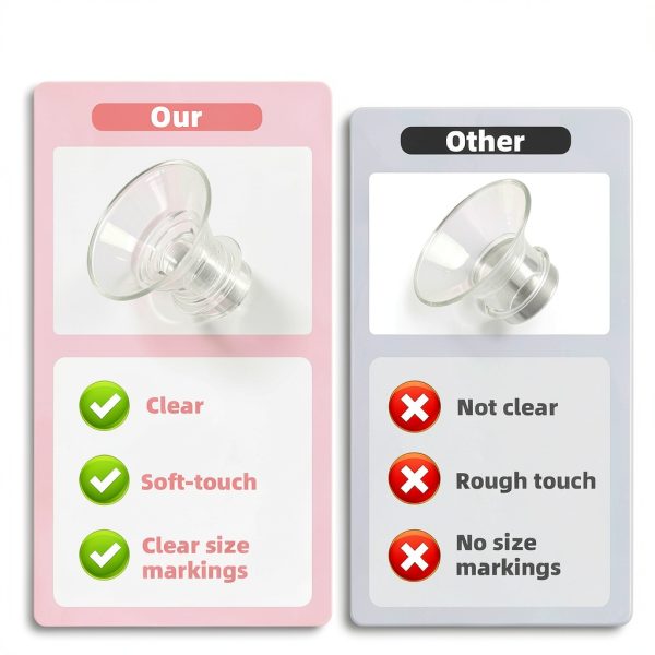 LOTBILL Breast Pump Flange Insert Silicone 10pcs-6