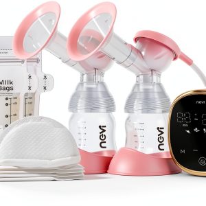 NCVI Electric Breast Pump Pink 4400mAh Double Pump-0