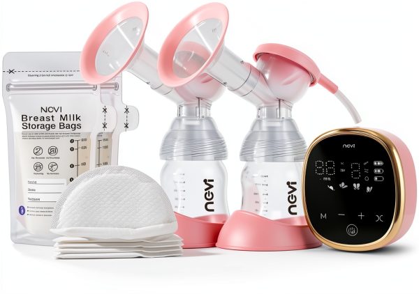 NCVI Electric Breast Pump Pink 4400mAh Double Pump-0