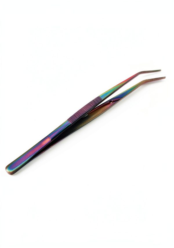 Dental Cotton Tweezers College Pliers Forceps Serrated Tip Stainless Steel Rainbow/Multi Instruments for Educational Use-4