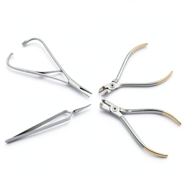 ORTHODONTIC (SET) PLIERS DISTAL END CUTTER MATHIU NEEDLE HOLDER HARD WIRE BRACKET LAB Stainless Steel by G.S ONLINE STORE-1