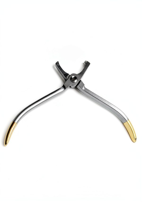 QWORK Orthodontic Bracket Removing Pliers, Stainless Steel Molar Band Remover, Forceps Dental Surgical Instrument Bracket Tools, Used for Bracket, Bands, Wire-1
