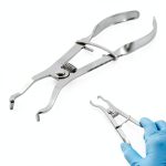 Dental Sectional Matrix Plier, Metal Matrics Band Forceps, Placement Resin Clamping Ring Clip, Lab Dentistry Tools Stainless Steel-0
